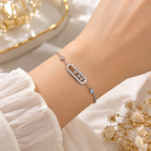 Bracelet Argenté Éclat à Zircons