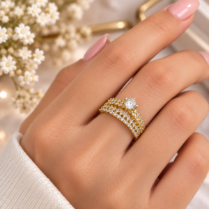 Bague Solitaire Prestige Dorée