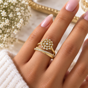 Bague Fleur Dorée Élégance