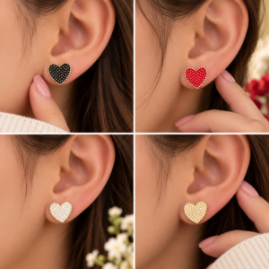 Coffret de 3 Paires de Boucles d’Oreilles Cœur