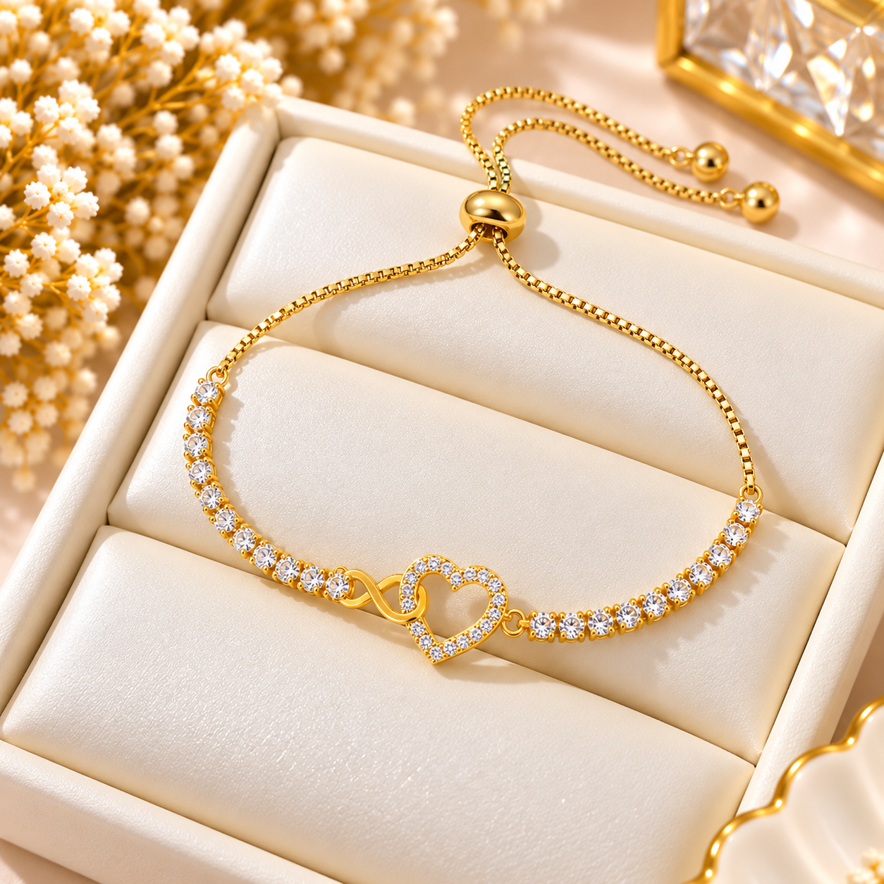 Bracelet cœur en or et diamants һуҗ