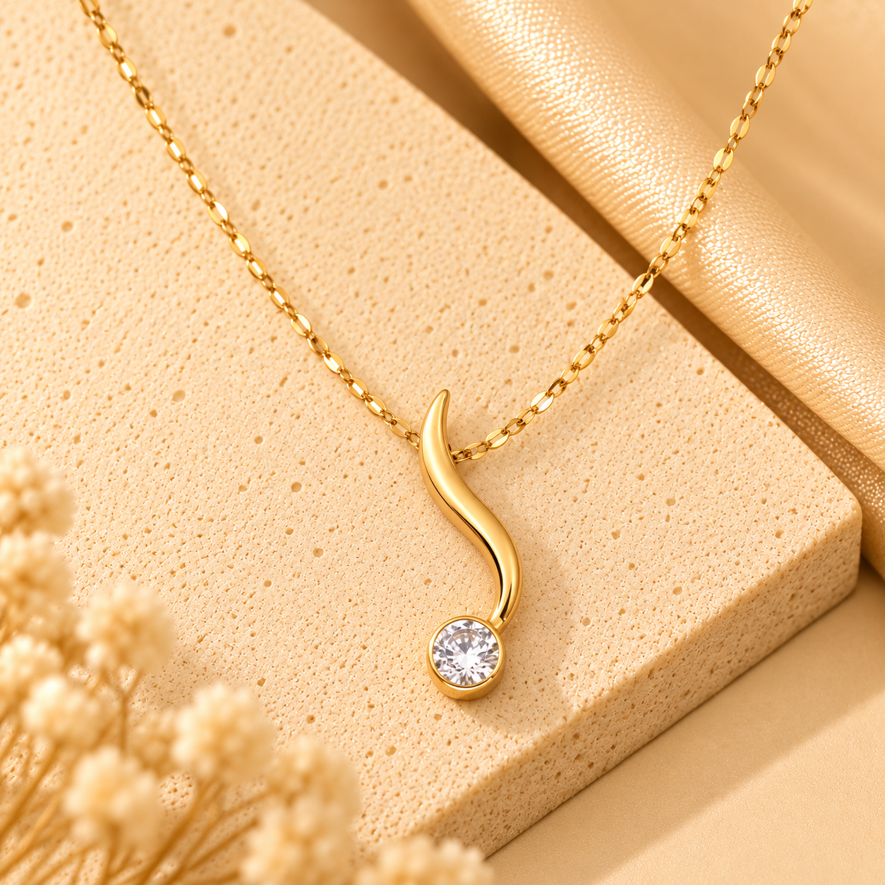 Collier doré au pendentif scintillant (3)
